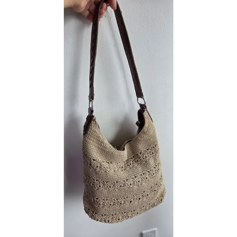 Handmade Hobo Crochet Boho Chic Hippie Lace Travel Y2K Grannycore Resortwear Bag